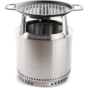 Solo Stove Bonfire Gietijzeren Grillset 2.0 | inclusief Rookvrije Vuurplaats mét Standaard, Gietijzeren Grillplaat en Roestvrijstalen Adapter, Houtverbranding, Uitneembare aslade, 63 x 44,5 cm, 19,6kg