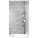 Étagère d'angle télescopique réglable en hauteur avec 4 étagères - Noir - 31 x 65-275 x 23 cm bathtub tray