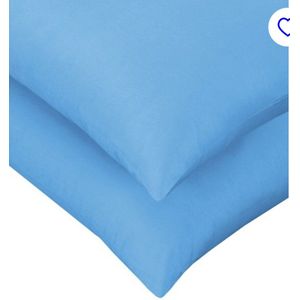 100% Katoen - Kussenslopen - Set van 2 - 60x60 cm -Lichtblauw