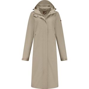 MGO Lori - Waterdichte lange damesjas - Regen jacket vrouwen - Taupe