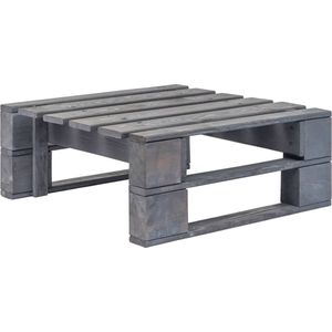 vidaXL Tuinhocker Pallet Grenenhout Grijs Tuinstoel - Pallet Stoel - Buitentijdbank - Loungebank - Relaxstoelen