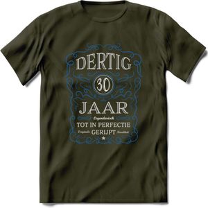 30 Jaar Legendarisch Gerijpt T-Shirt | Blauw - Grijs | Grappig Verjaardag en Feest Cadeau Shirt | Dames - Heren - Unisex | Tshirt Kleding Kado | - Leger Groen - XXL