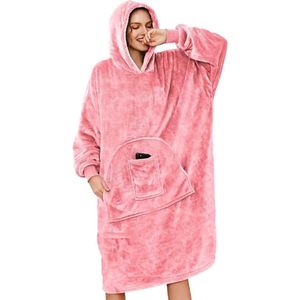 Hoodiedeken, Sherpa Extra Grote Fleecehoodie, / ochtendjas, Comfort Badjas voor dames en heren, wollig, Winter deken - Fleece dekentje - Hoodie Blanket