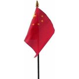 China mini vlaggetje op stok 10 x 15 cm