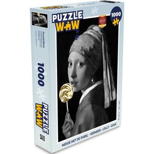 Puzzel Meisje met de parel - Vermeer - Lolly - Goud - Legpuzzel - Puzzel 1000 stukjes volwassenen