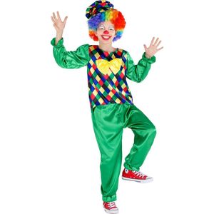 dressforfun - jongenskostuum clown Freddy 104 (3-4y) - verkleedkleding kostuum halloween verkleden feestkleding carnavalskleding carnaval feestkledij partykleding - 300796
