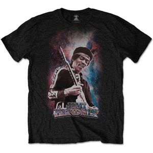 Jimi Hendrix Heren Tshirt -L- Galaxy Zwart