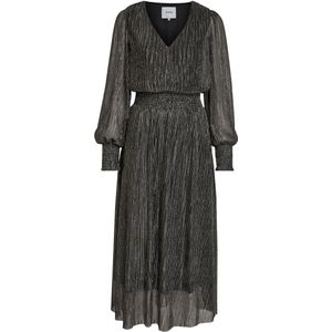 Minus Mavena Long Slevee Midi Dress Black Metallic