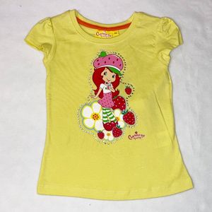 Strawberry Shortcake tshirt geel-Maat 116
