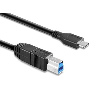 Hamlet XCTC-U3B100, 1 m, USB C, USB B, USB 3.2 Gen 2 (3.1 Gen 2), 5000 Mbit/s, Zwart