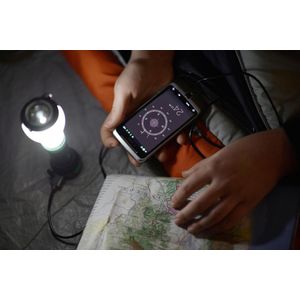 UCO Tetra LED lantaarn - Campinglamp - met USB-oplader - Accu - Zwart