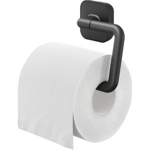 Tiger Carv - Wc rolhouder zonder klep - Toiletrolhouder - Zonder boren met TigerFix (apart verkrijgbaar) - Zwart