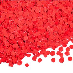 1 Kg confetti rond 1cm rood - papier - Thema feest festival party verjaardag