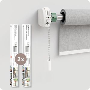 MotionBlinds Upgrade Kit - Slimme Rolgordijnen - Universele gordijnmotor- Elektrisch Rolgordijn - Automatisch rolgordijn - 2 Pack - Wit