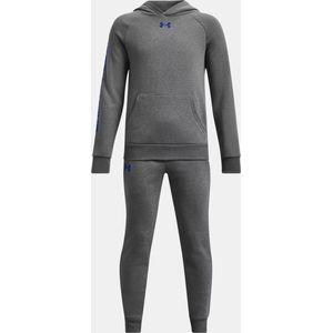 Under Armour Rival Fleece Trainingspak Kids Castlerock Light Heather Maat 122/128