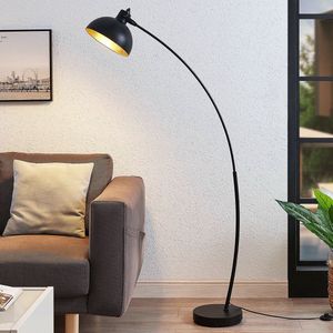 Lindby - Booglamp - 1licht - Metaal - H: 155 cm - E27 - Zwar - Goud