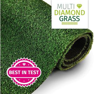 Multi Diamond Kunstgras - Grastapijt 100x300cm - 9mm - Artificieel Gras - Grastapijt voor binnen en buiten - Geschikt voor tuin, balkon, terras of speelhoek