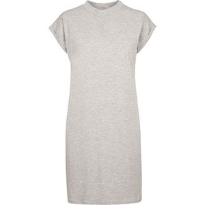 Super Oversized damesshirt 'Turtle Shoulder Dress' Heather Grey - XS