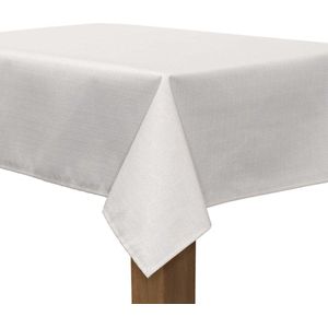 Vierkant Tafelkleed Gecoat - Ø 140 cm – Striped Hexagon - Beige / Goud