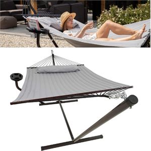 Vita5 Hangmat met Frame & Tafel - Tuin, Zwembad, Balkon - 2 Persoons - 200kg