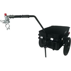 Fietskar Bagagefietskar 70L Fiets Aanhanger Met Krat Trolley + Reflectoren - Zwart