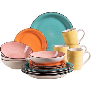 Luxe Servies - serviesset  4 personen- dinnerset - borden, schalen, mokken set - duurzaam - premium kwaliteit