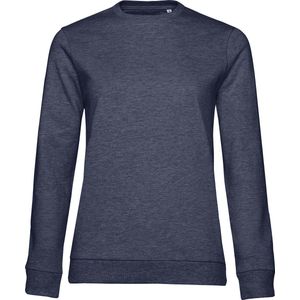 Sweater 'French Terry/Women' B&C Collectie maat XL Heather Donkerblauw/Navy