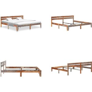 vidaXL Bedframe massief sheeshamhout 200x200 cm - Bedframe - Bedframes - Bed Frame - Bed Frames