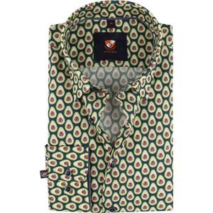 Suitable - Overhemd Avocado Groen - Heren - Maat 42 - Slim-fit