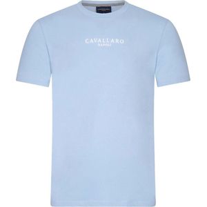 Cavallaro Napoli - Mandrio T-Shirt Logo Lichtblauw - Heren - Maat L - Regular-fit