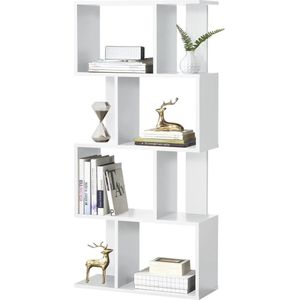 In And OutdoorMatch Boekenkast Plank Andre - 130x60x24 cm - Wit - Spaanplaat - Duurzame Boekenkast - Stijlvol Design