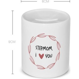 Akyol - stepmom i love you Spaarpot - Mama - de liefste stiefmoeder - moeder cadeautjes - moederdag - verjaardagscadeau - verjaardag - cadeau - geschenk - kado - gift - moeder artikelen - 350 ML inhoud