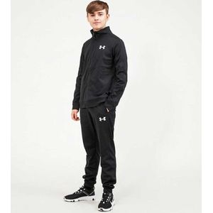 Under Armour UA Knit Track Suit Jongens Trainingspak - Zwart - Maat YXL