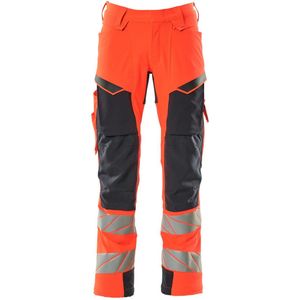 Mascot Accelerate Safe Broek met kniezakken 19079-511 - hi-vis rood/donkermarine