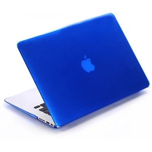 Lunso Geschikt voor MacBook Air 11 inch cover hoes - case - Glanzend Blauw