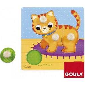Goula Kat Puzzel - Noppenpuzzel - 4 stukjes