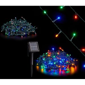 Krist+ Lichtsnoer - 150 gekleurde LEDs - 750 cm - solar feestverlichting/kerstverlichting