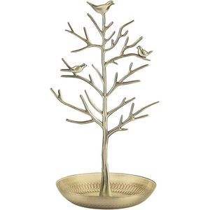 Vintage Sieradenboomstandaard met Vogels - Hang Organizers voor Sieraden - Display Rek voor Kettingen en Ringen