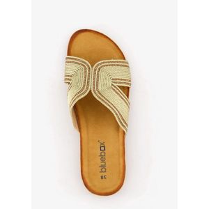 Blue Box dames slippers met glitter goud - Maat 39