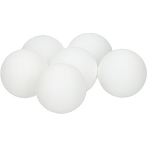 Tafeltennisballen - Wit - Kunststof - Set van 6 - Pingpong - Beerpong