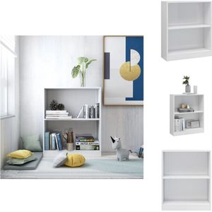 vidaXL Boekenkast - Compact - 60 x 24 x 74.5 cm - Hoogglans wit - Kast