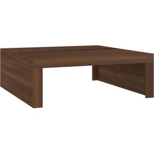 VidaXL Salontafel 100x100x35 cm Bewerkt Hout Bruineikenkleurig