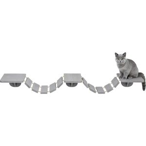 Trixie Klim/Klauterladder Wand - Kattenspeelgoed - Taupe - 150 x 30 cm