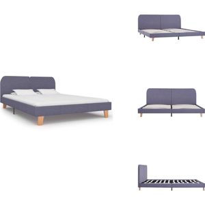 vidaXL Bedframe - Bedframes - Bed - Bedden - Bedframe stof lichtgrijs 180x200 cm