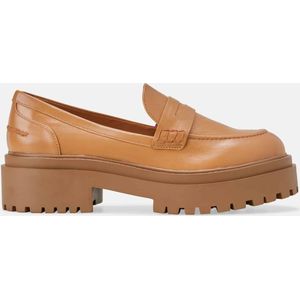 Mangará Dames schoenen Carvalho Geitenleer - 6cm Blokhak - Bruin - Maat 41