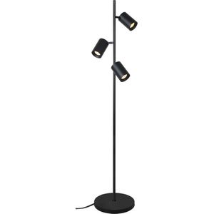 Vloerlamp Megano 3L Zwart - hoogte 160cm - excl. 3x GU10 lichtbron - IP20 > vloerlamp zwart | leeslamp zwart | staande lamp zwart | designlamp zwart | lamp modern zwart | lamp design zwart