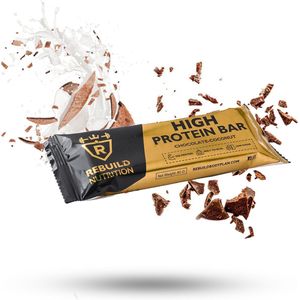 HIGH PROTEIN BAR - Chocolade Kokos (Bounty) - Gezonde Eiwitrepen - Proteine Repen - 22 gram Hoogwaardig Eiwit Per Reep - Proteine Bar - 20 stuks (20 x 60 gram)