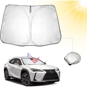 Car Sun Protection UV Protection Compatible with Lexus UX ZA10 200 250H SUV 2019-2021- Windscreen Heat Protection Folding Windscreen