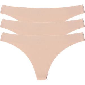 SUPERZACHT! Naadlooze Strings Voor Dames| 3-pack Beige/Nude/Lichte Huidskleur | Onzichtbaar onder de strakste kleding | Superzacht, sexy en comfortabel | The Oh Collective