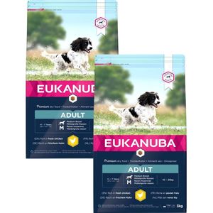 Eukanuba Adult Medium Breed Kip - Hondenvoer - 2 x 3 kg